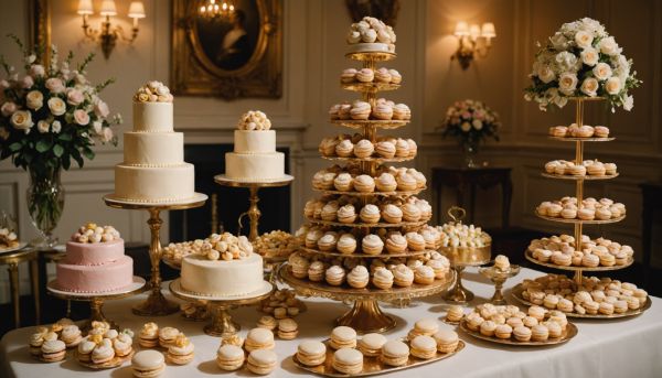 Pièce montée spectaculaire et douceurs sucrées