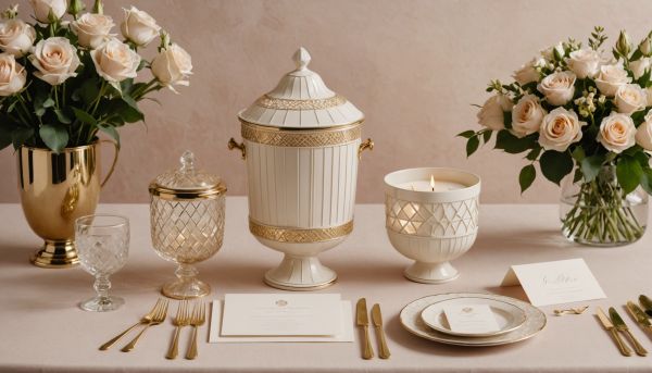 Urne de mariage design et papeterie assortie